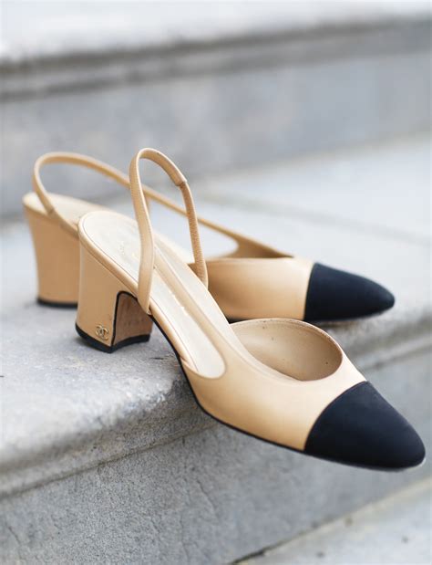 chanel beige pumps|chanel vintage pumps.